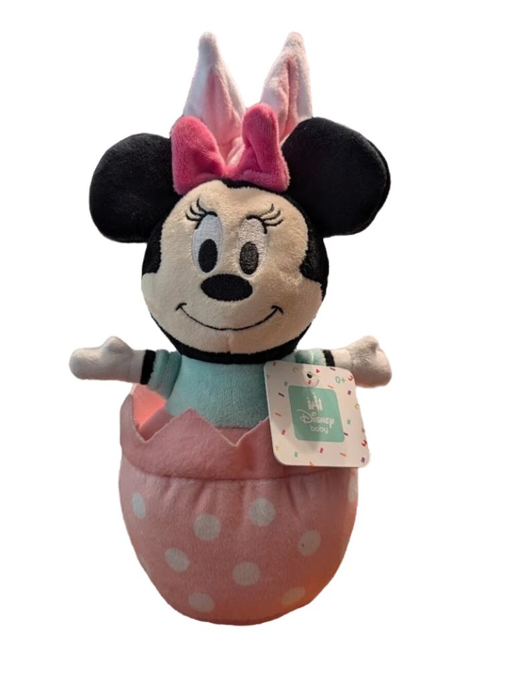 Disney Minnie Mouse Easter Egg Plush 11.5" Stuffed Animal Multicolor Toy